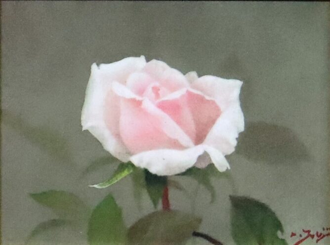 humiさん専用　日本画家　藤井勉　　黄バラ 藤井勉 庭（黄バラ） | 美濃和紙・掛軸・絵画の販売、買取なら